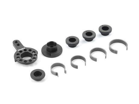 HUDY Alu Fixed Servo Saver 1/10 TC & FWD - Set