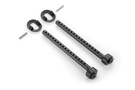 Xray Composite Front Eccentric 6mm Body Mount Set +1mm Height