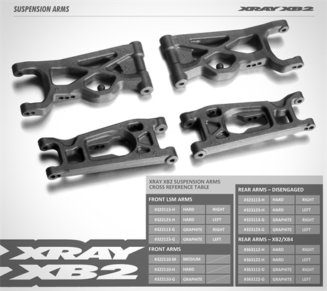 Xray Composite LSM Susp. Arm Front Lower Right - Hard