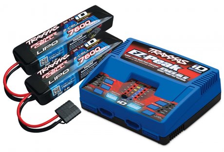 Traxxas Laddare EZ-Peak Dual 8A och 2 x 2S 7600mAh Batteri Combo