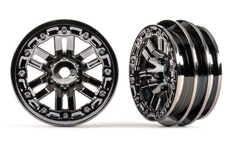 Traxxas Fälg 12-Eker Svart Krom 1.0" (2)