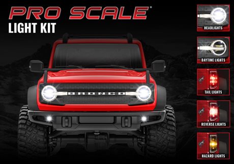 Traxxas LED Ljus Fram- och Bak Set Komplett TRX-4M Bronco