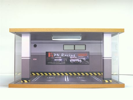 PN Racing PNR 1/28 Scale Realistic Car Garage 2 Parking Space