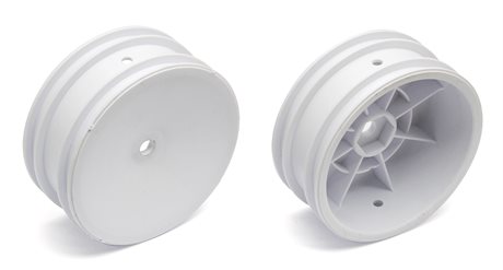 Associated 2WD Front Wheels, 2.2 in, 12 mm Hex, white