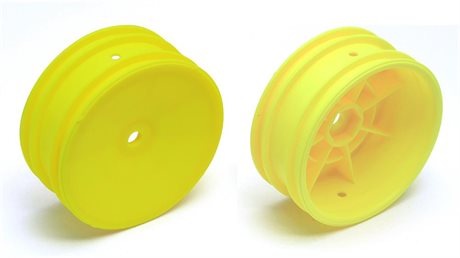 Associated 2WD Front Wheels, 2.2 in, 12 mm Hex, yellow