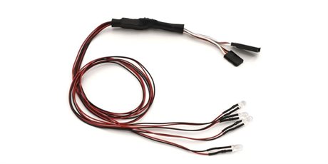 Kyosho LED Light Unit Diam=5/L=400/Clear&Red (4 Bulbs)