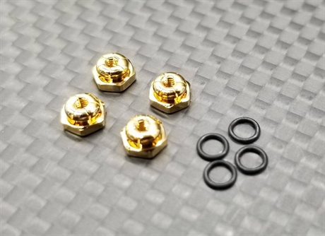 GL Racing 2mm Lock nuts (Gold colour) - 4pcs