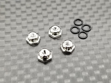 GL Racing 2mm Lock nuts - (Silver colour)   4pcs