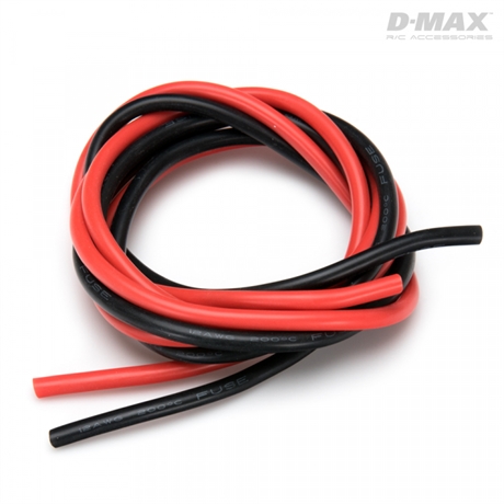 D-MAX Kabel Röd & Svart 12AWG D2.8/4.6mm x 1m