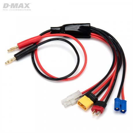 D-Max B9707 - Multi-Power Laddkabel med 4mm Bananstift