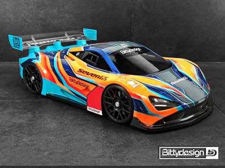 Bittydesign Seven65 1/8 GT Kaross 325mm Hjulbas (Omålad)