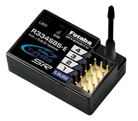 Futaba Mottagare R334SBS-E 4K S.BUS2 T-FHSS-SR Diversity
