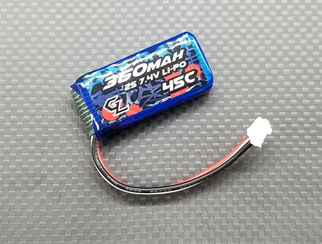 GL Racing 2S 360mAh Lipo battery pack.