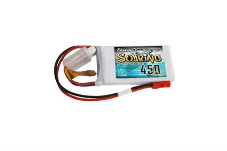 Gens ace Soaring LiPo 2S 7.4V-450-30C(JST) 56.5x31x9mm 33g