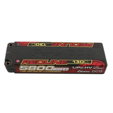 GENS ACE BATTERY LIPO 2S HV 7.6V-130C-5800 (5MM) 139X48X19MM 225G