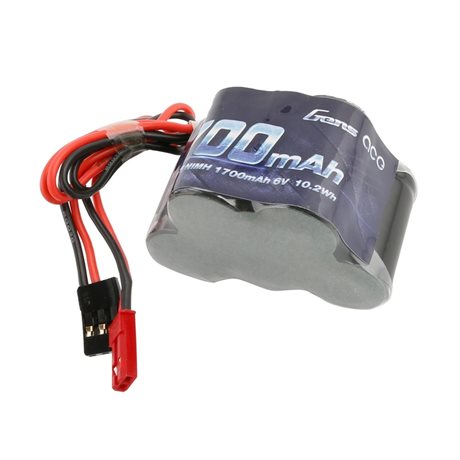 GENS ACE RX BATTERY NIMH 6.0V-1700MAH (DUAL JR-JST) 125G - HUMP
