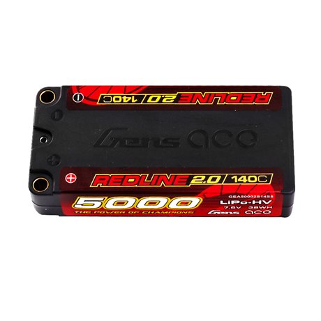 GensAce Redline 2.0 Shorty 2S HV 7.6V-140C-5000 97x47x20mm 179g