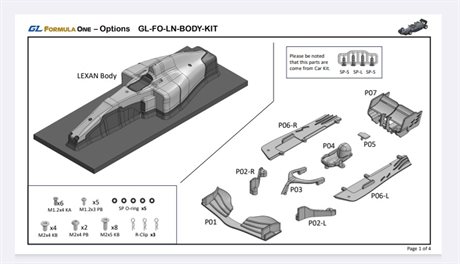 GL Racing GL-FO-LN-BODY-KIT