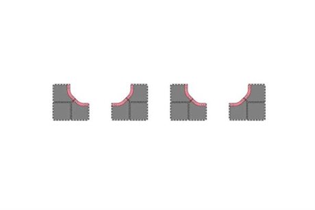 Kyosho Mini-Z Grand Prix Circuit30 Large Corner Set (12pcs)