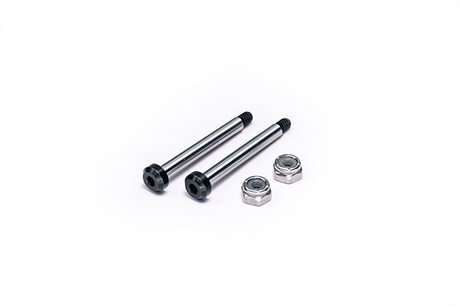 Koswork AE RC10 Front Outer 32.7mm Hardened Hinge Pin w/locknuts (2)