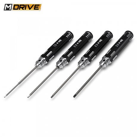 MDRIVE insexnyckel Rak Set - 1.5, 2, 2.5 & 3mm