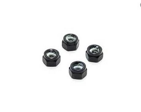 MARKA RACING ALU 2MM WHEEL LOCK NUT - BLACK (4PCS)