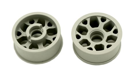 Marka Racing 1:28 Mini-Z 2WD CNC Delrin Flanged FRONT Wheel 8.5x20mm +2 Offset (LIGHT GREY)