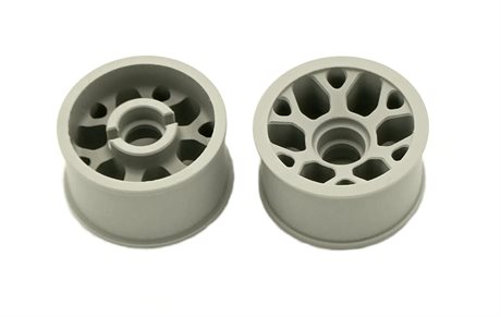  Marka Racing 1:28 Mini-Z 2WD CNC Delrin Flanged REAR Wheel 11x20mm +3 Offset (LIGHT GREY)