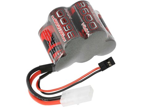 Robitronic 3600mAh 6.0V NiMH Cube RX Battery (JR/Tamiya, 314g)