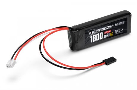 Sunpadow Mottagarbatteri Li-Po 7,4V 1800mAh 5C