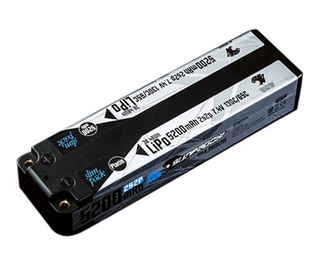 Sunpadow Li-Po Batteri 2S 7,4V 5200mAh 130C Slim Mid Platin