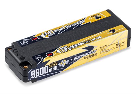 Sunpadow Li-Po Batteri 2S 7.6V 9600mAh 160C HV Stick