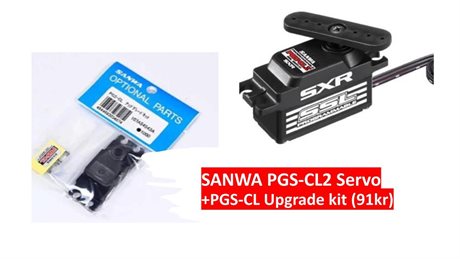 Sanwa PGS-CL2 Low Profile SXR Response (0.08s/16.6kg/7.4V) Coreless Servo Combo Upgrade kit