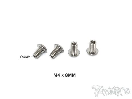 T-Work`s 64 Titanium Down Stop Screws M3 x 8,0mm (4)