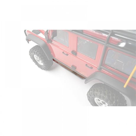 YEAH RACING STAINLESS STEEL ROCK RAILS DIAMOND PLATE FITS TRX-4M DEFENDER BRONCO