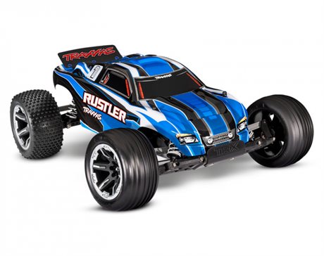 Traxxas Rustler 2WD 1/10 RTR TQ Blå USB - Med Batteri/Laddare