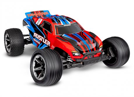Traxxas Rustler 2WD 1/10 RTR TQ EHD Röd USB-C Med Batteri/Laddare
