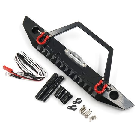 Yeah Racing Alloy Front Bumper w/LED Light For TRX-4 Redcat Gen8 Axial SCX10 / II
