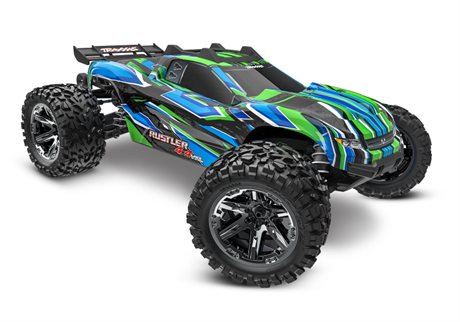 Traxxas Rustler 4x4 VXL 1/10 RTR TQi TSM HD Grön utan Batteri / Laddare