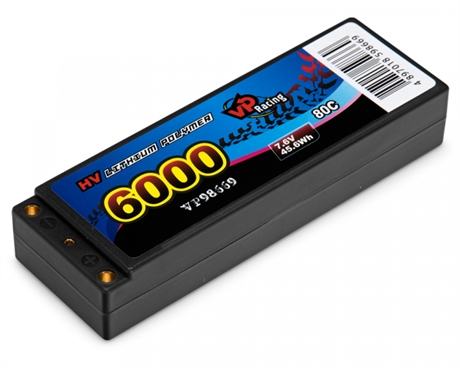 Vapex Li-Po Batteri 2S 7,6V 6000mAh 80C EFRA2019