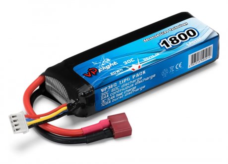 Vapex Li-Po Batteri 3S 11,1V 1800mAh 30C T-Kontakt