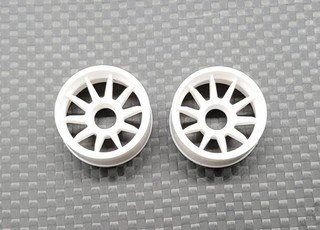 GL Racing White RWD Rims  (W-0)