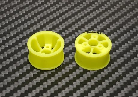PN Racing Machine Cut Delrin 11x20mm Yellow Flanged Rear Wheel R3 For XBILITY One