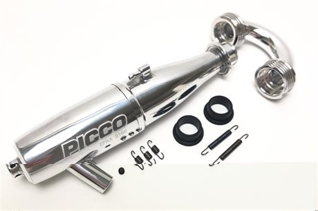 Picco COMPLETE OFF-ROAD IN-LINE POLISHED EXHAUST KIT EFRA 2166