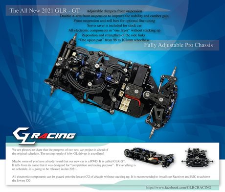 GL Racing GLR-GT 1/28 RWD CHASSIS - NO RX - Björnes Garage!