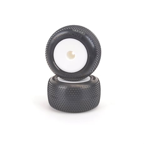 Schumacher MINI PIN - YELL-TRUCK TYRE - PRE-GLUED PR