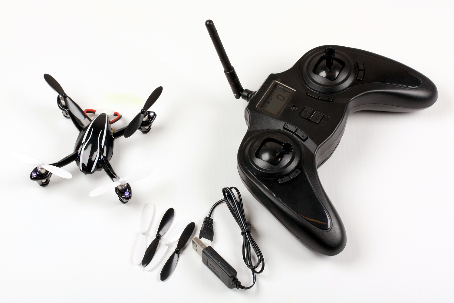 4 Hélices De Rechange Pour Hubsan X4 Drones - H107, H107C, H107G - Autobloquantes Blanc/rouge - Vol Stable