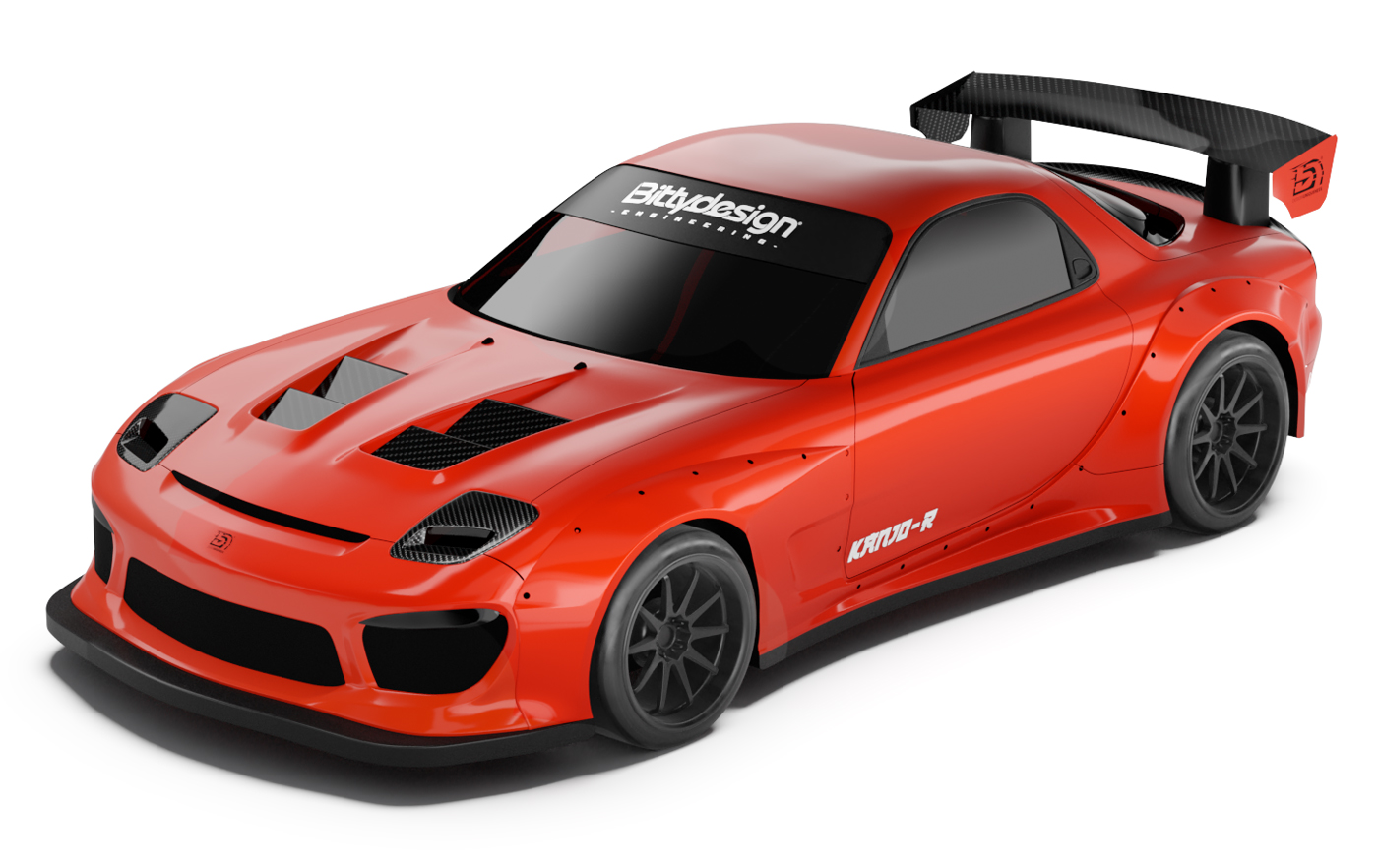 Bittydesign KANJO-R Kaross 1/28 Mini-Z (Omålad) - Björnes Garage!