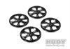 Hudy Alu Set-Up Wheel for 1/10 Rubber Tires (4)