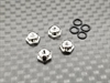 GL Racing 2mm Lock nuts - (Silver colour)   4pcs